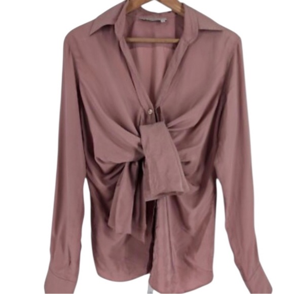Yves Saint Laurent Rive Gauche Tie Knot shirt 40 - Picture 1 of 6
